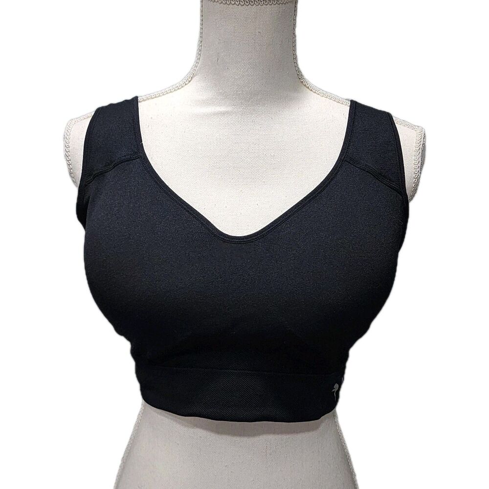 Puma Sports Bra XLarge Black Padded Wireless Race Back Pullover